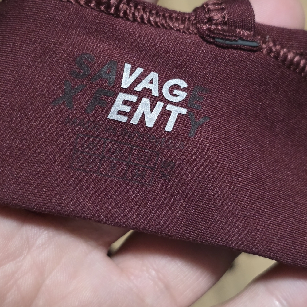 Savage X Fenty Deep Wine Strappy Triangle Bralette - Picture 8 of 8